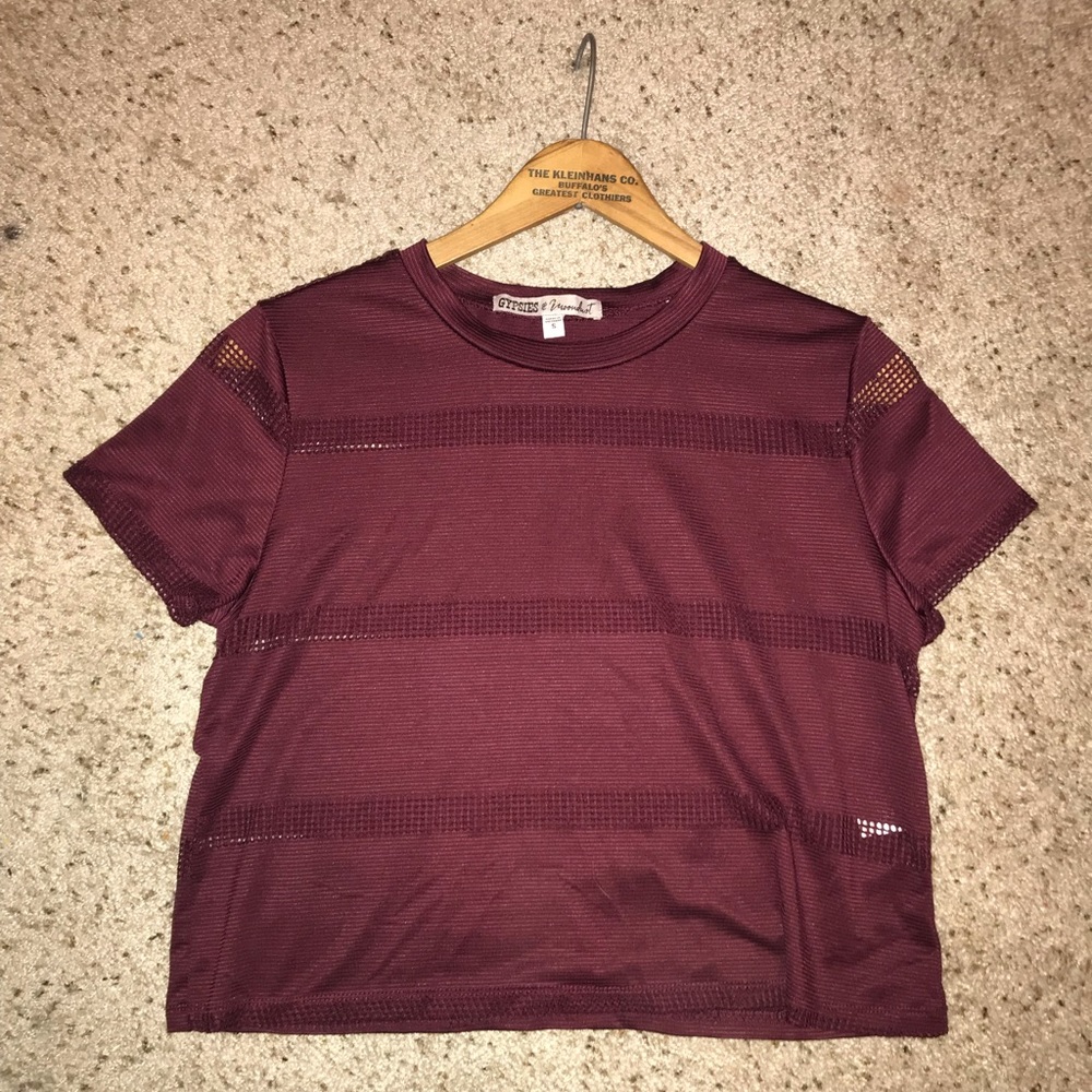 Maroon Work Out Shirt- Size Small